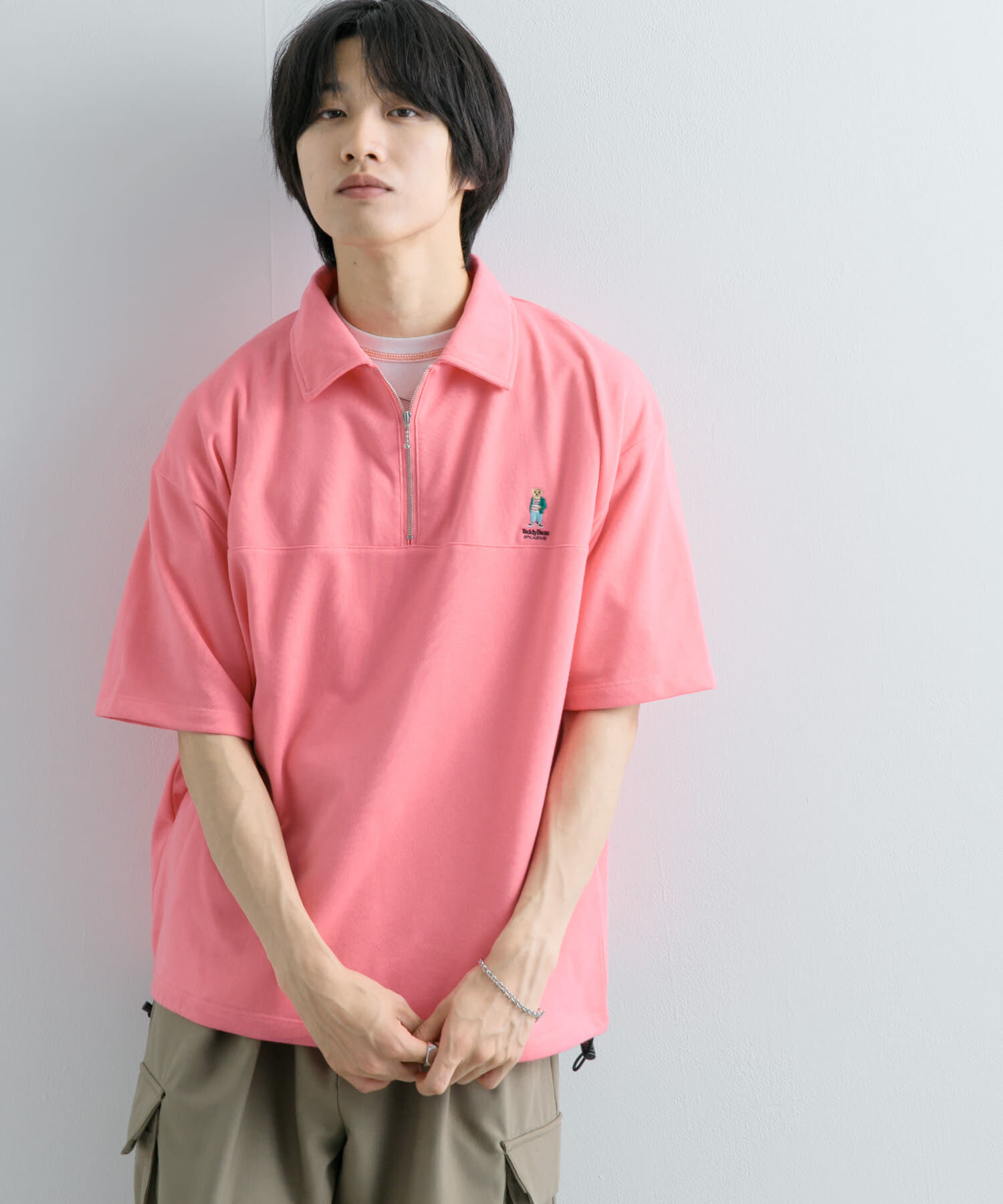 SENSE OF PLACE by URBAN RESEARCH「『別注』TeddyBear&times;SENSE OF PLACE　テディベアハーフZIPスウェット」|スウェット・ジャージ|