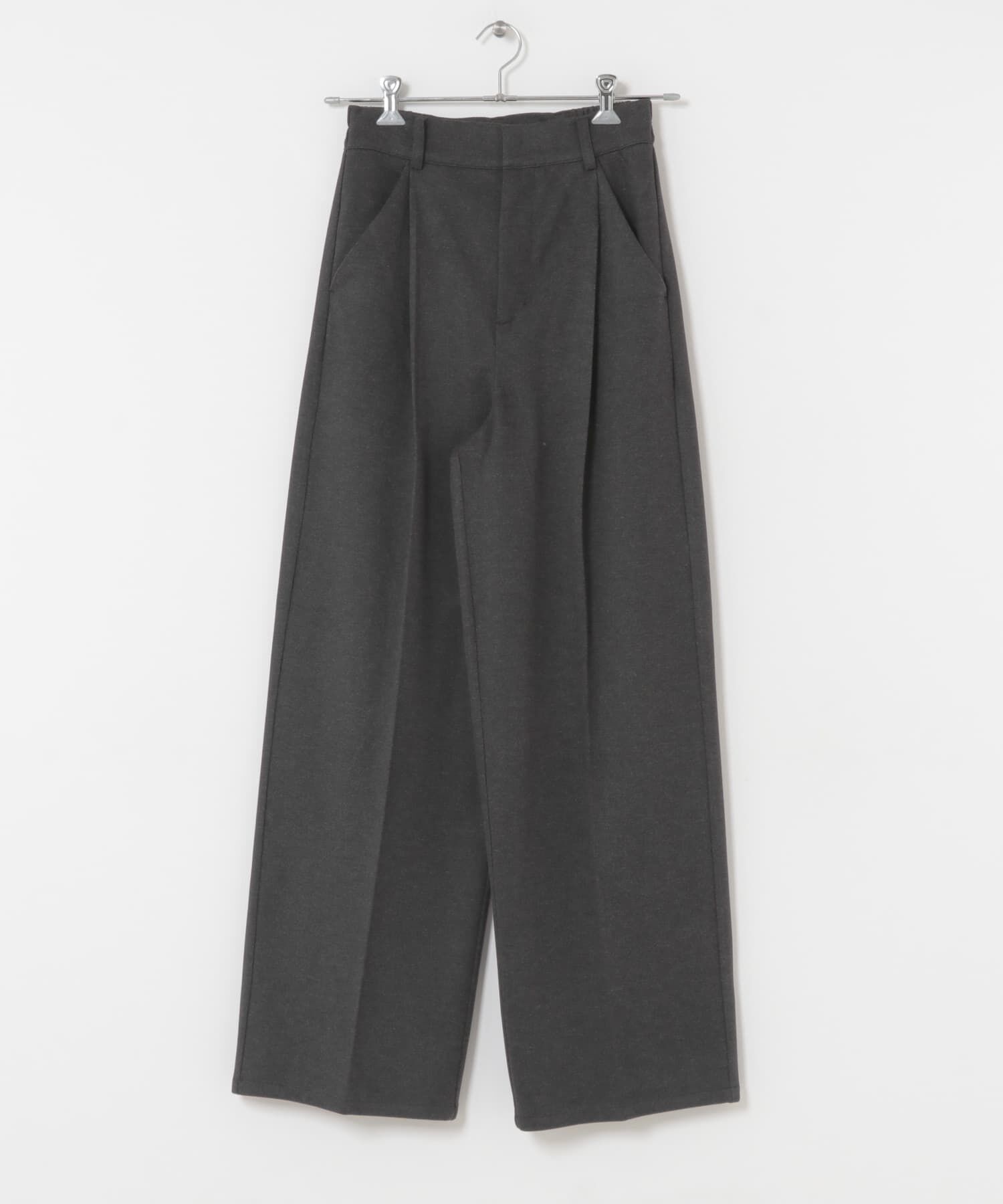 SENSE OF PLACE by URBAN RESEARCH「『BLACK, TALLサイズ/WEB限定』ジャージーストレートスラックス」|その他|