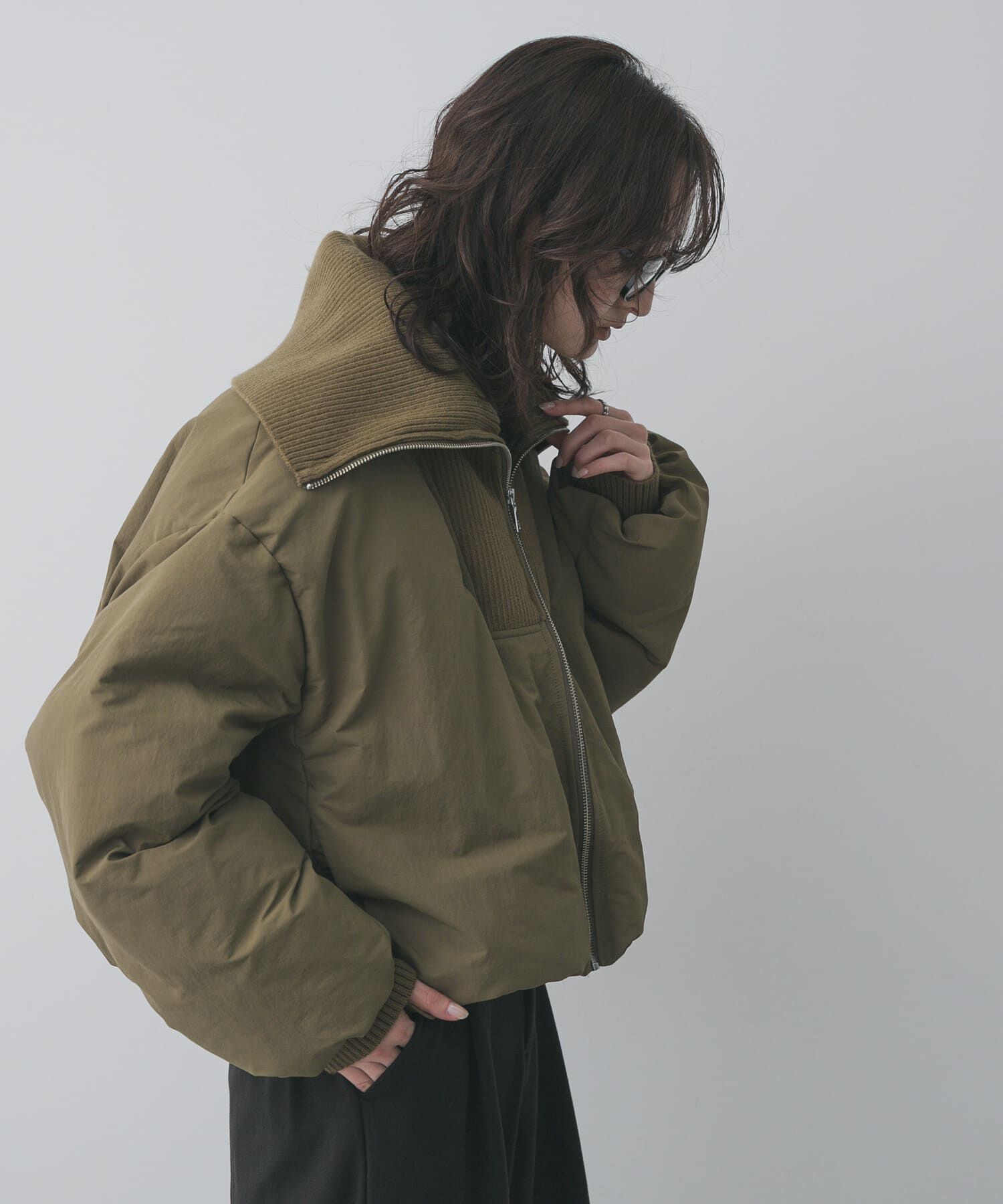 SENSE OF PLACE by URBAN RESEARCH「ビッグカラーショートパフジャケット」|ダウン|