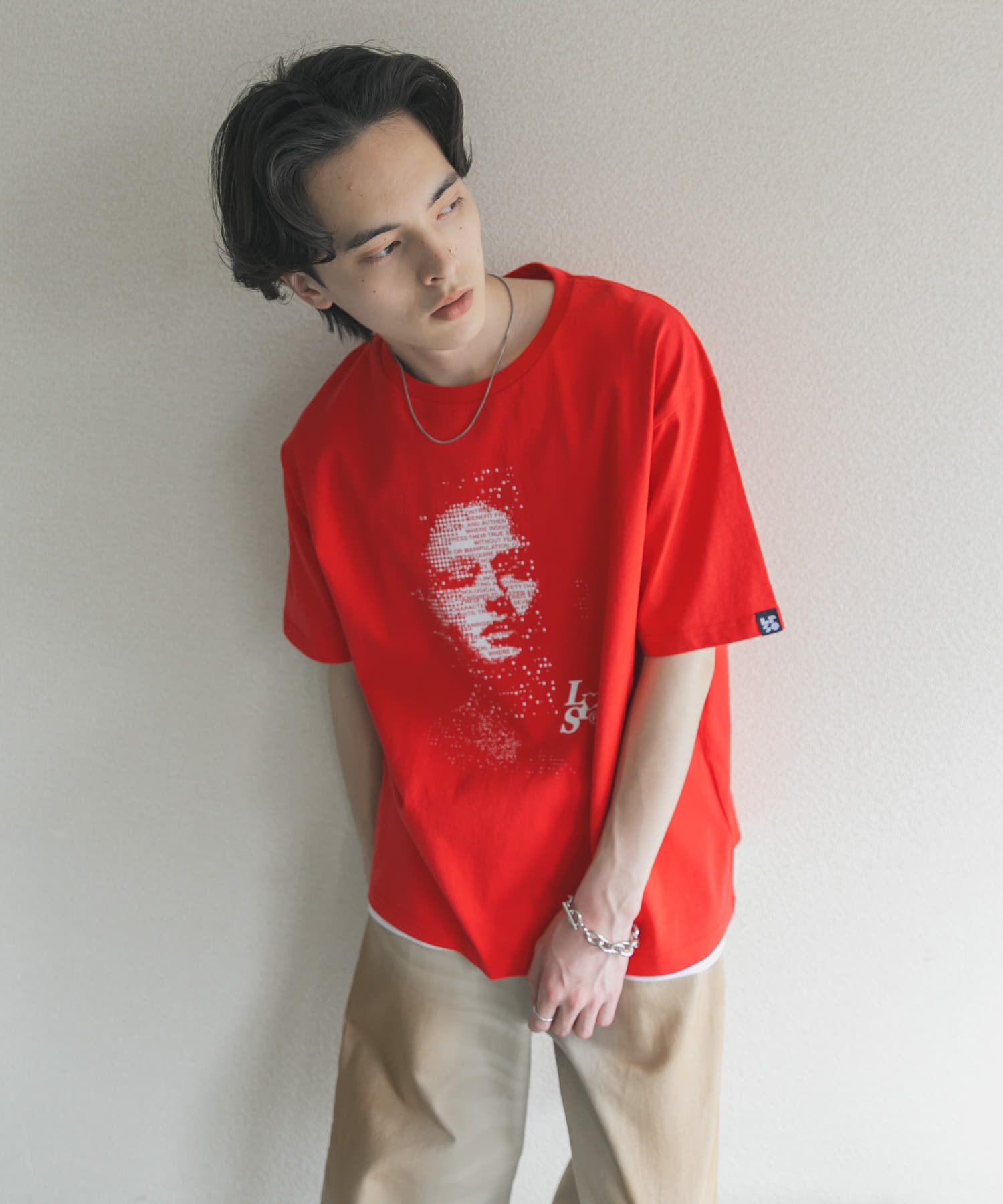 SENSE OF PLACE by URBAN RESEARCH「『別注』LOVE POP STUDIO&times;SENSE OF PLACE SHORT-SLEEVE T-SHIRTS」|Tシャツ・カットソー|レッド