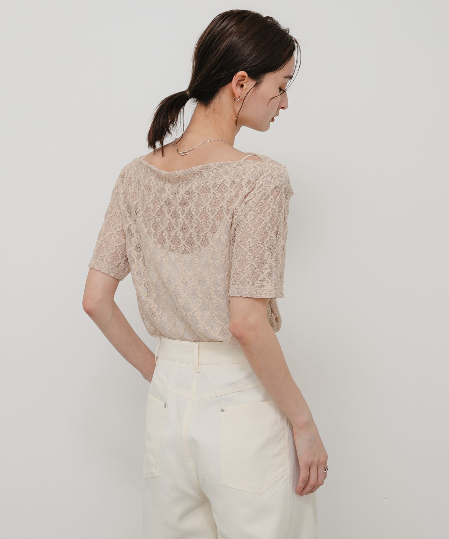 SENSE OF PLACE by URBAN RESEARCH「レースドレープトップ」|Tシャツ・カットソー|