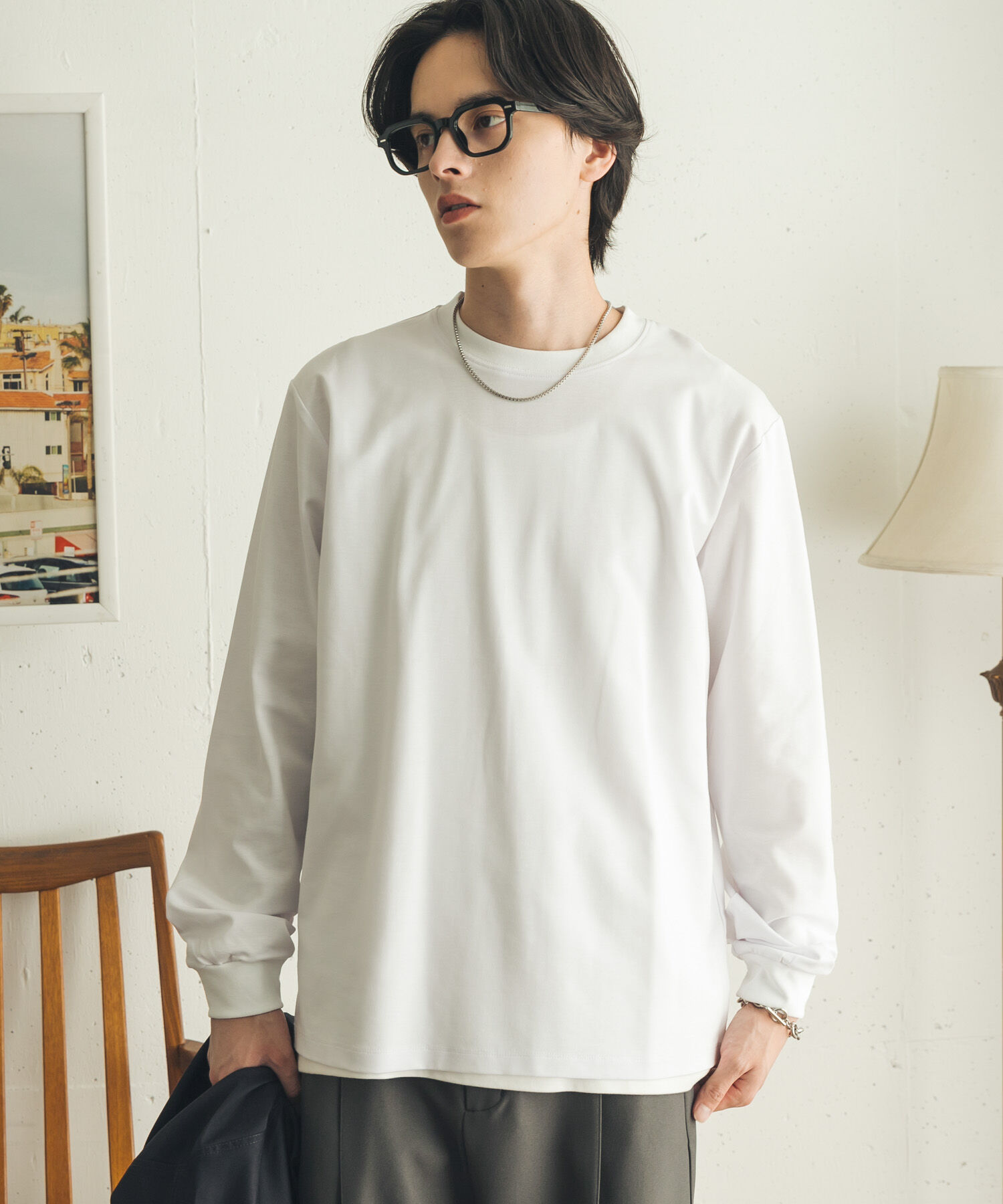 SENSE OF PLACE by URBAN RESEARCH「『イージーケア/吸水速乾』コンフォートロングTシャツ」|Tシャツ・カットソー|