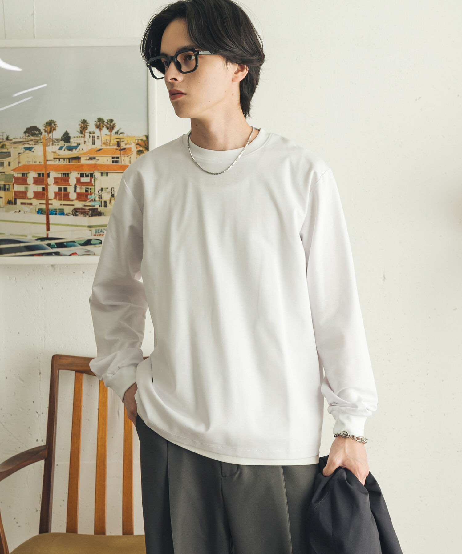 SENSE OF PLACE by URBAN RESEARCH「『イージーケア/吸水速乾』コンフォートロングTシャツ」|Tシャツ・カットソー|