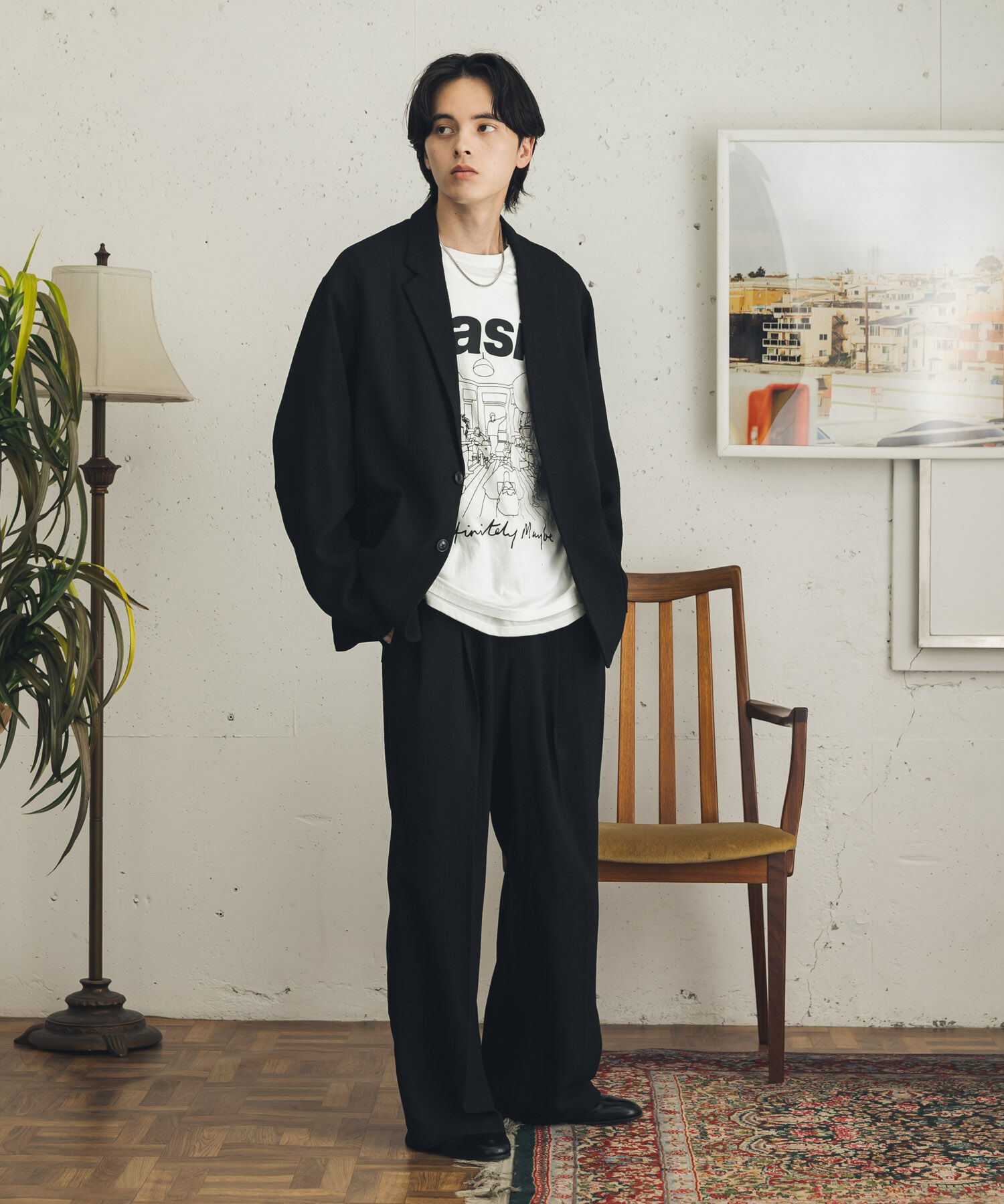 SENSE OF PLACE by URBAN RESEARCH「ライトツイードイージーワイドスラックス」|その他|