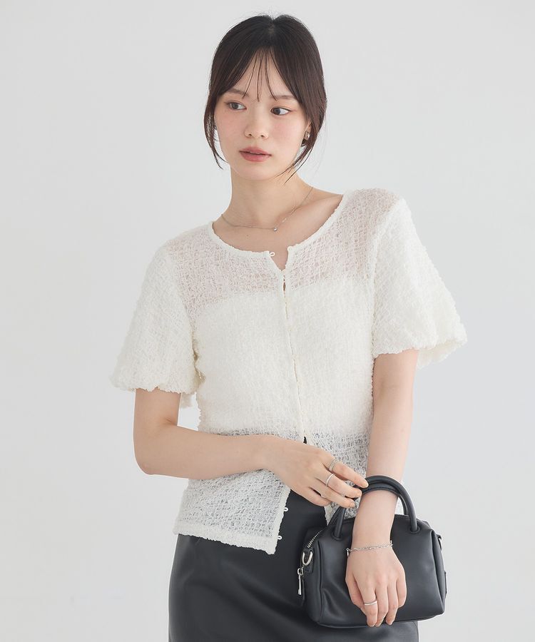 earth music&ecology「カットシャーリングバルーンスリーブプルオーバー」|Tシャツ・カットソー|