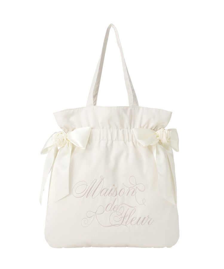 Maison de FLEUR「【WEB限定カラーあり】ローズダブルリボントート」|トートバッグ|