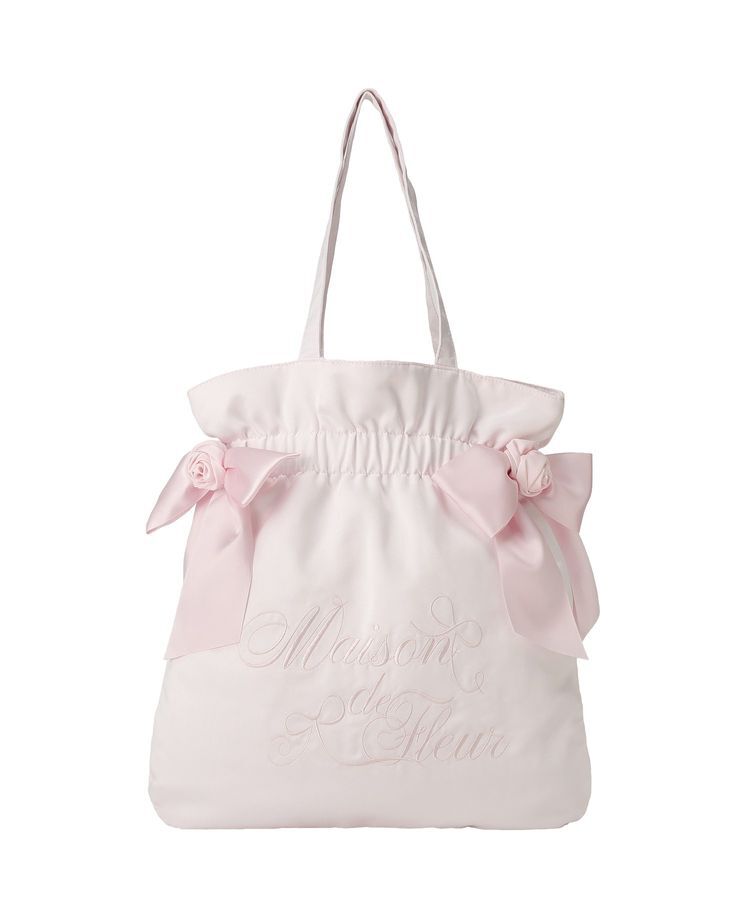 Maison de FLEUR「【WEB限定カラーあり】ローズダブルリボントート」|トートバッグ|