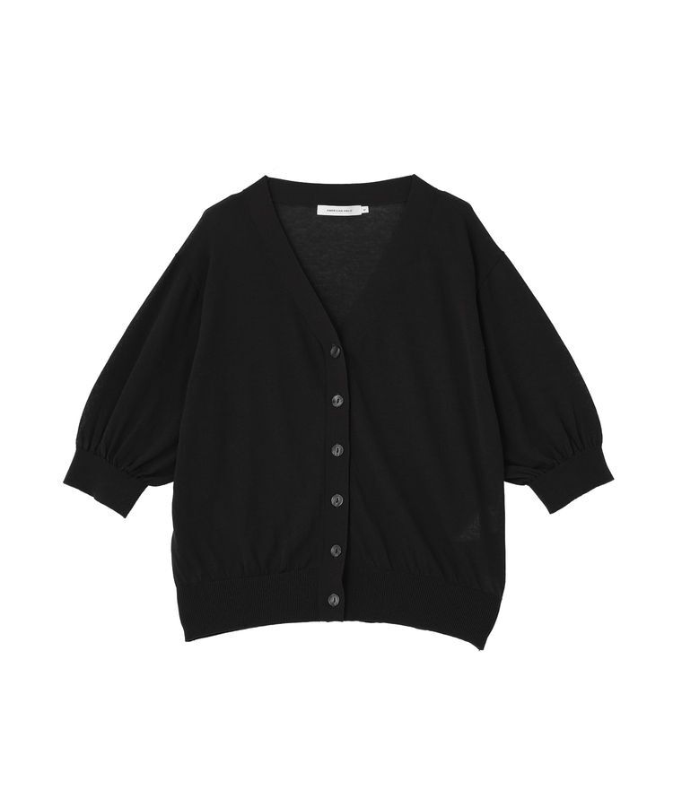 AMERICAN HOLIC「【抗菌防臭】5分袖シアーVネックニットカーディガン」|カーディガン|