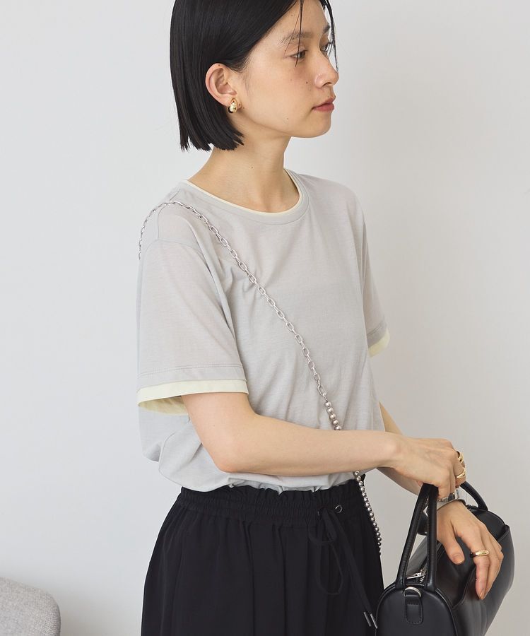 AMERICAN HOLIC「配色レイヤード風シアーTシャツ」|Tシャツ・カットソー|