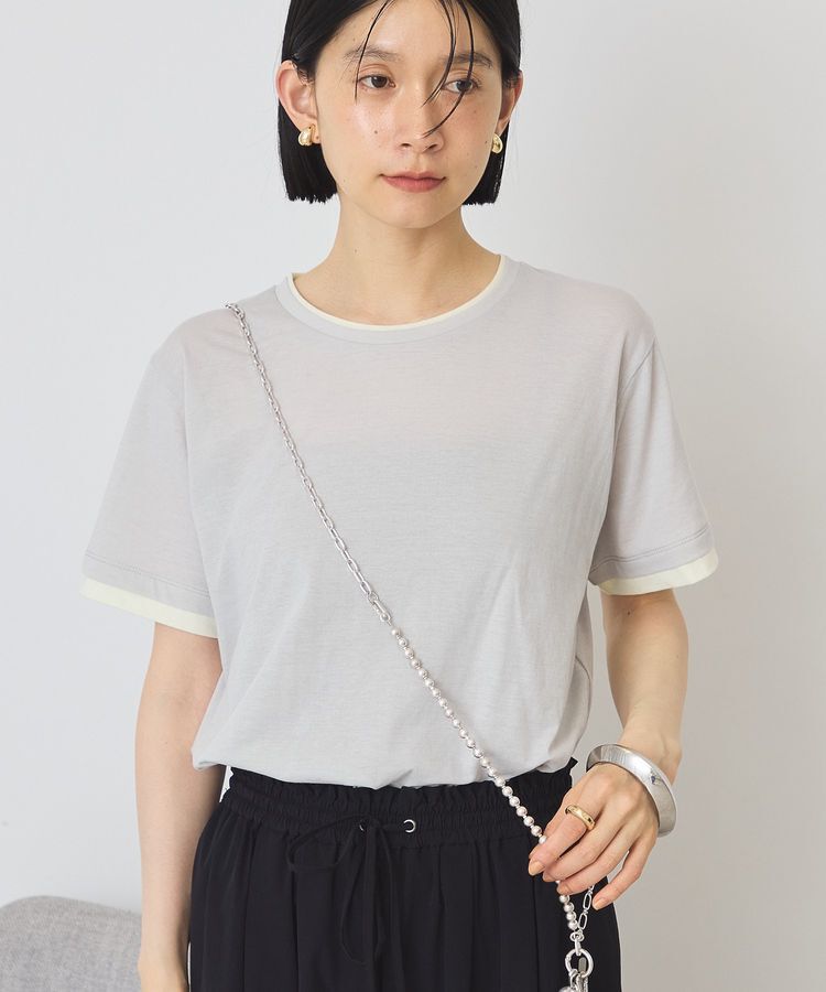 AMERICAN HOLIC「配色レイヤード風シアーTシャツ」|Tシャツ・カットソー|