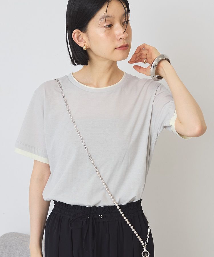 AMERICAN HOLIC「配色レイヤード風シアーTシャツ」|Tシャツ・カットソー|