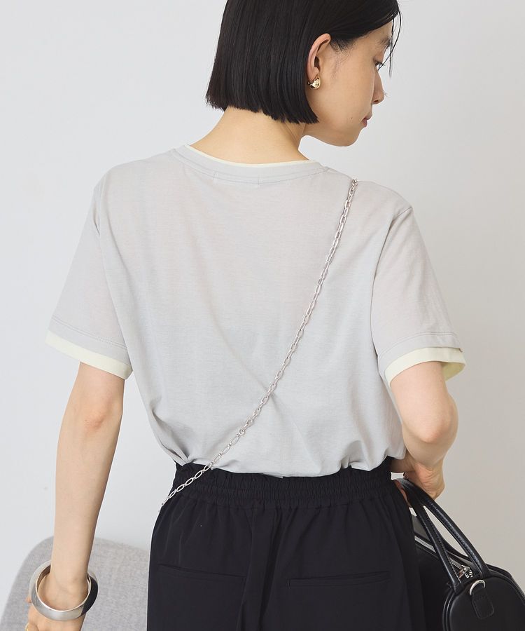 AMERICAN HOLIC「配色レイヤード風シアーTシャツ」|Tシャツ・カットソー|