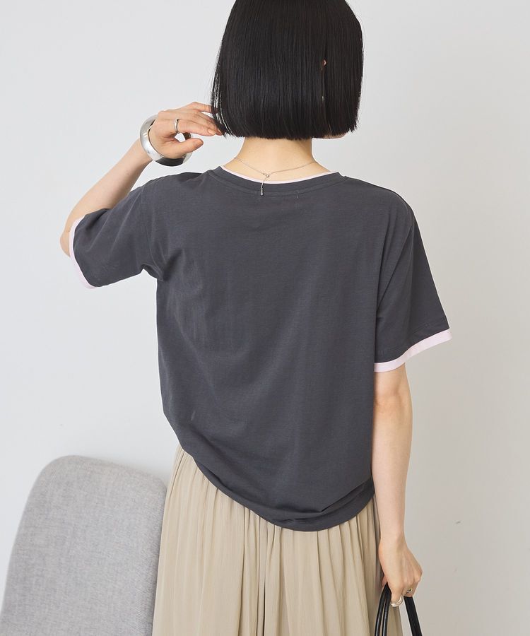 AMERICAN HOLIC「配色レイヤード風シアーTシャツ」|Tシャツ・カットソー|