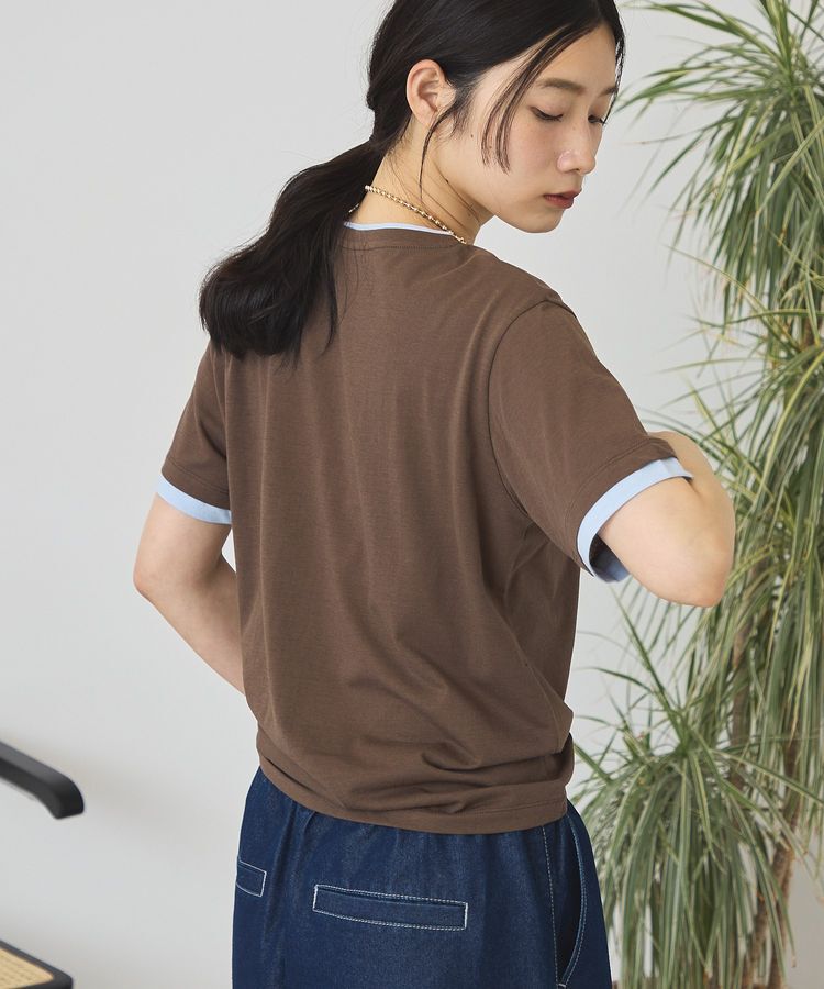 AMERICAN HOLIC「配色レイヤード風シアーTシャツ」|Tシャツ・カットソー|