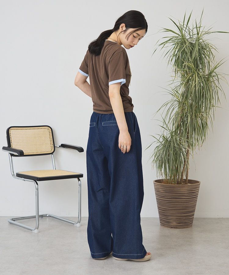 AMERICAN HOLIC「配色レイヤード風シアーTシャツ」|Tシャツ・カットソー|