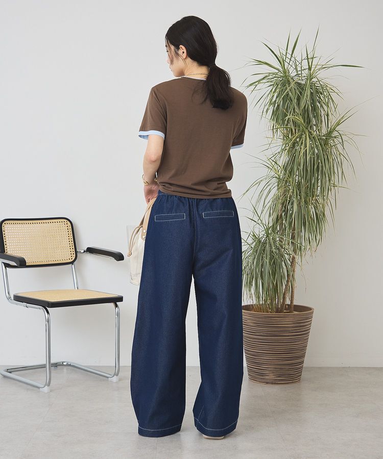 AMERICAN HOLIC「配色レイヤード風シアーTシャツ」|Tシャツ・カットソー|