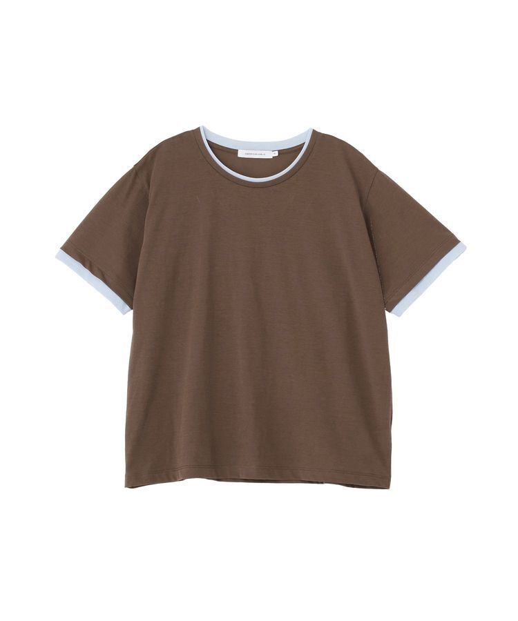 AMERICAN HOLIC「配色レイヤード風シアーTシャツ」|Tシャツ・カットソー|