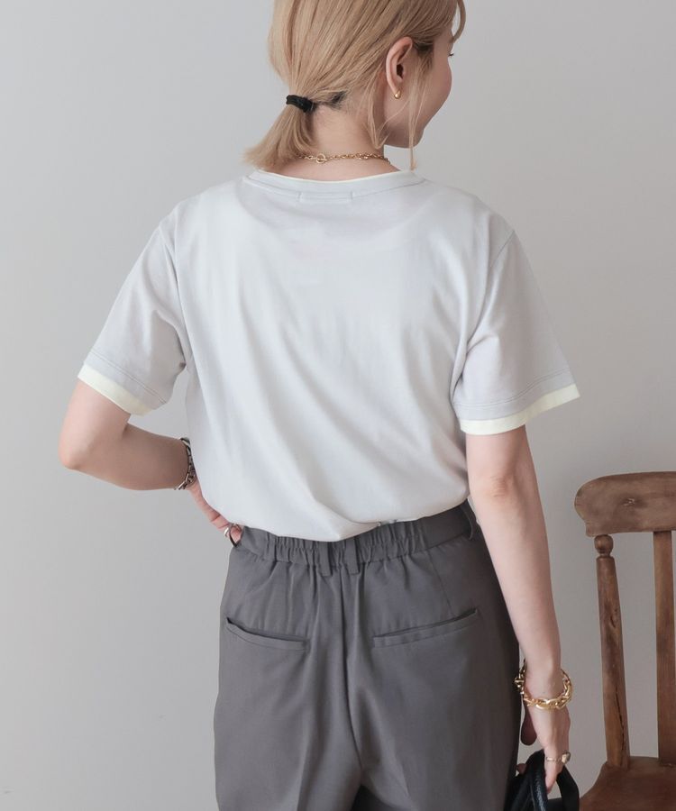 AMERICAN HOLIC「配色レイヤード風シアーTシャツ」|Tシャツ・カットソー|