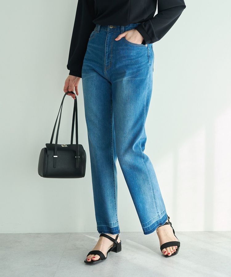 YECCA VECCA「カットオフストレッチデニムパンツ」|デニム|