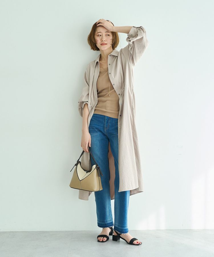 YECCA VECCA「カットオフストレッチデニムパンツ」|デニム|
