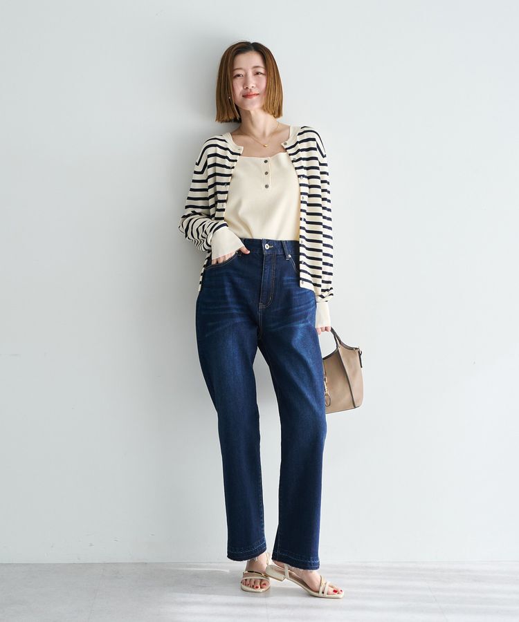 YECCA VECCA「カットオフストレッチデニムパンツ」|デニム|