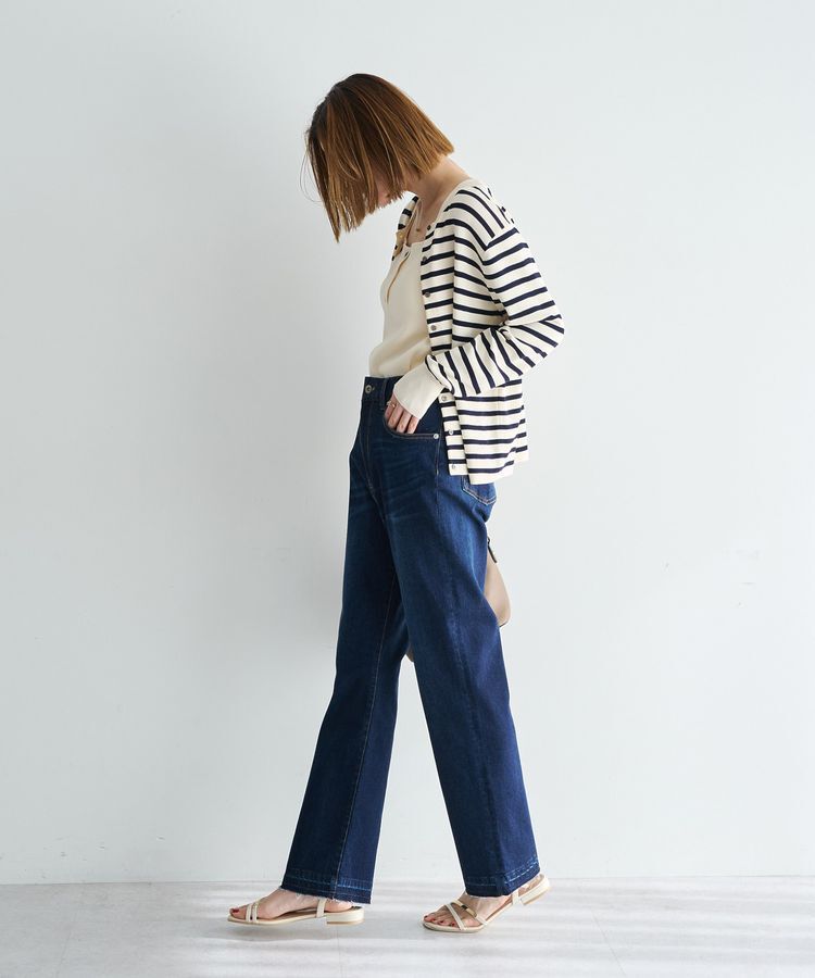 YECCA VECCA「カットオフストレッチデニムパンツ」|デニム|