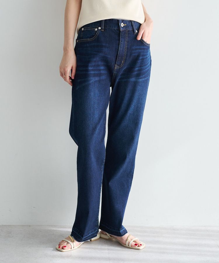 YECCA VECCA「カットオフストレッチデニムパンツ」|デニム|Dark Indigo