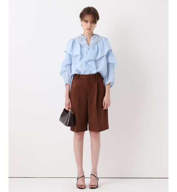allureville「フリルスタンドカラーブラウス」|シャツ・ブラウス|