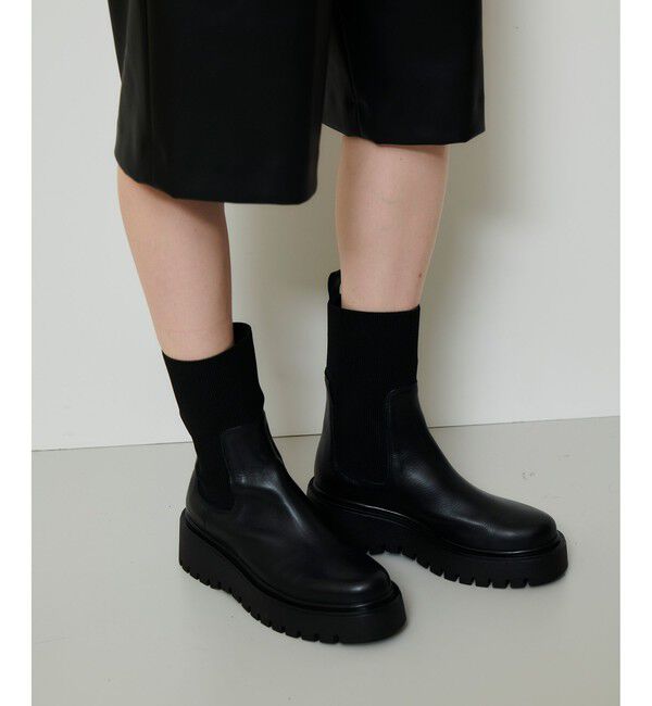 allureville「【allureville&times;CORSO ROMA 9】サイドゴアショートブーツ」|ロングブーツ|