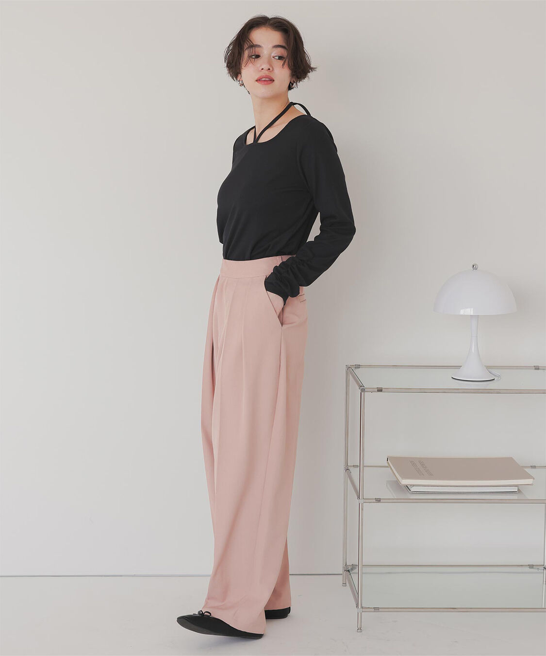 titivate「チョーカーデザインリブトップス」|Tシャツ・カットソー|