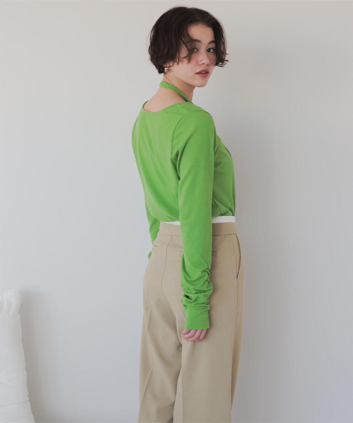 titivate「チョーカーデザインリブトップス」|Tシャツ・カットソー|