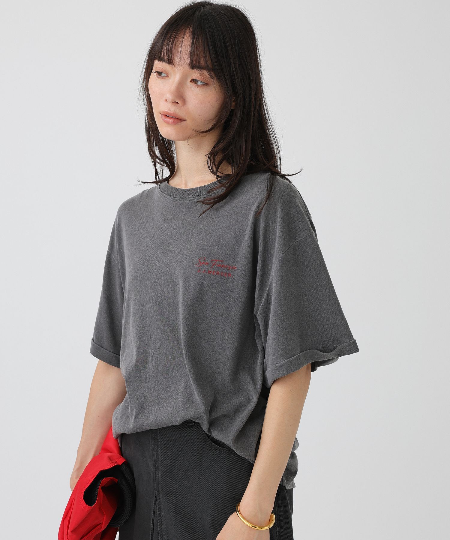  「【J.J. Mercer】ロールアップロゴT」|Tシャツ・カットソー|