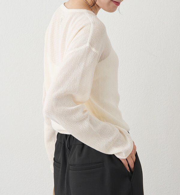  「コットンメッシュロングスリーブT」|プルオーバー|