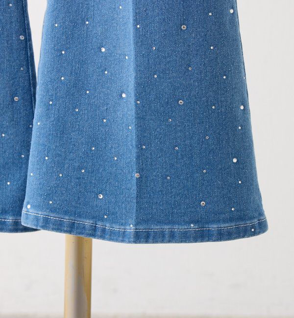  「【SMサイズ展開】リボンアレンジキラキラ美脚デニム」|その他|