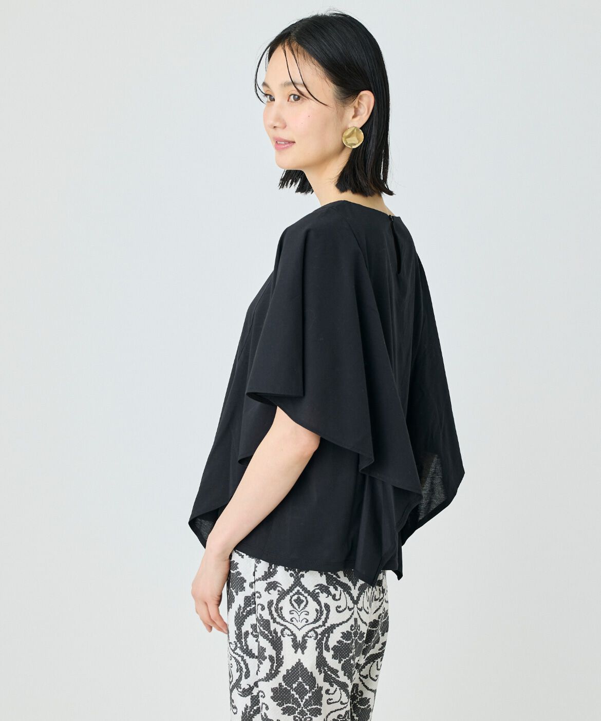 7-IDconcept.「《大きいサイズ》フレアースリーブカットプルオーバー」|Tシャツ・カットソー|