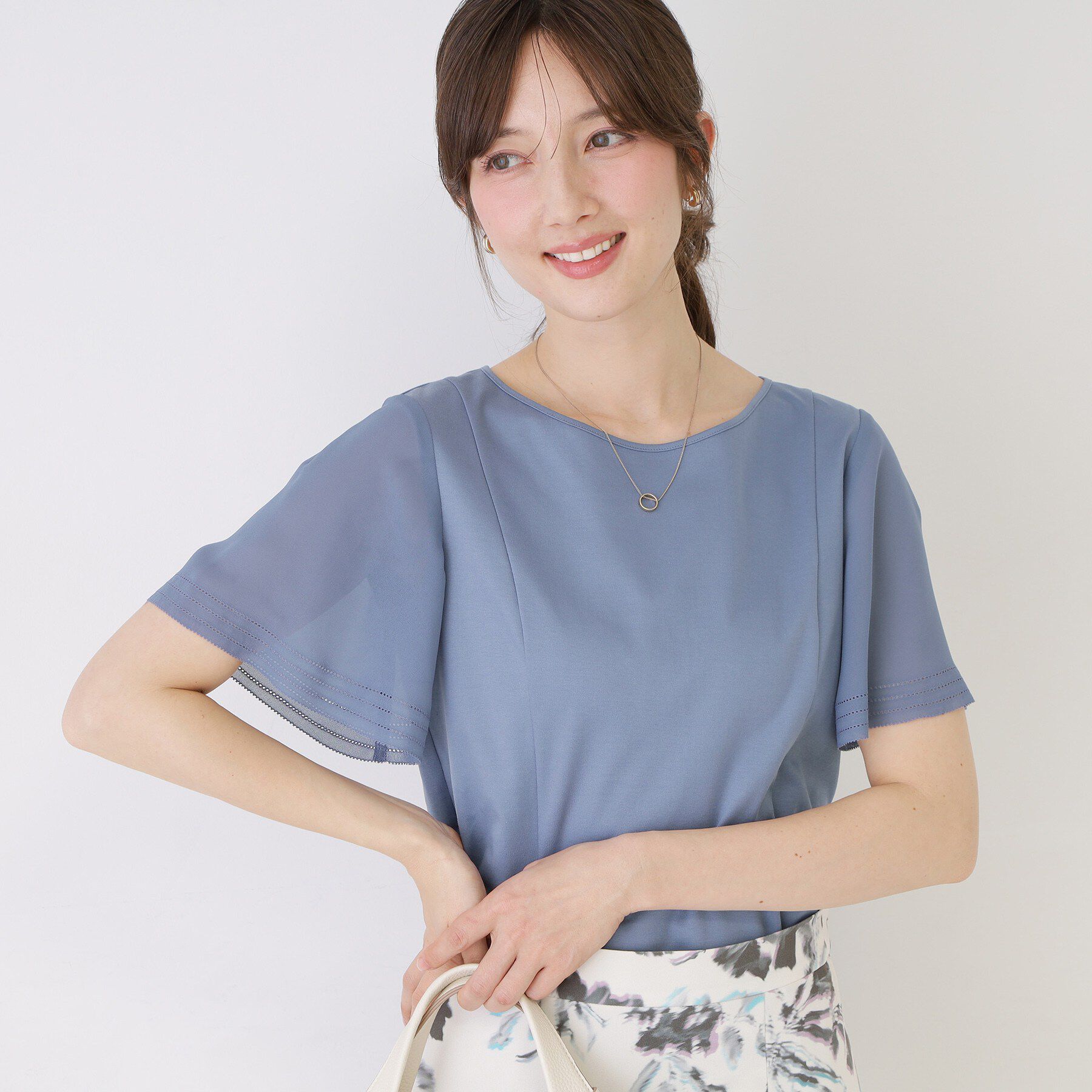 COUP DE CHANCE「【手洗い可】フレアスリーブカットソー」|Tシャツ・カットソー|