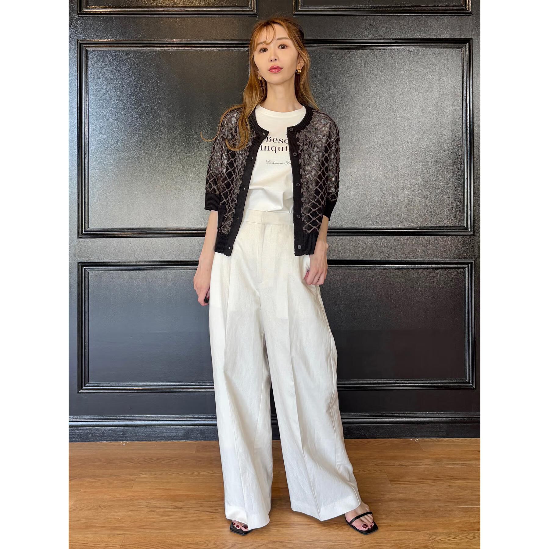 DRESSTERIOR「【接触冷感／抗菌防臭／消臭】アイスクリアコットンフレンチロゴT」|Tシャツ・カットソー|