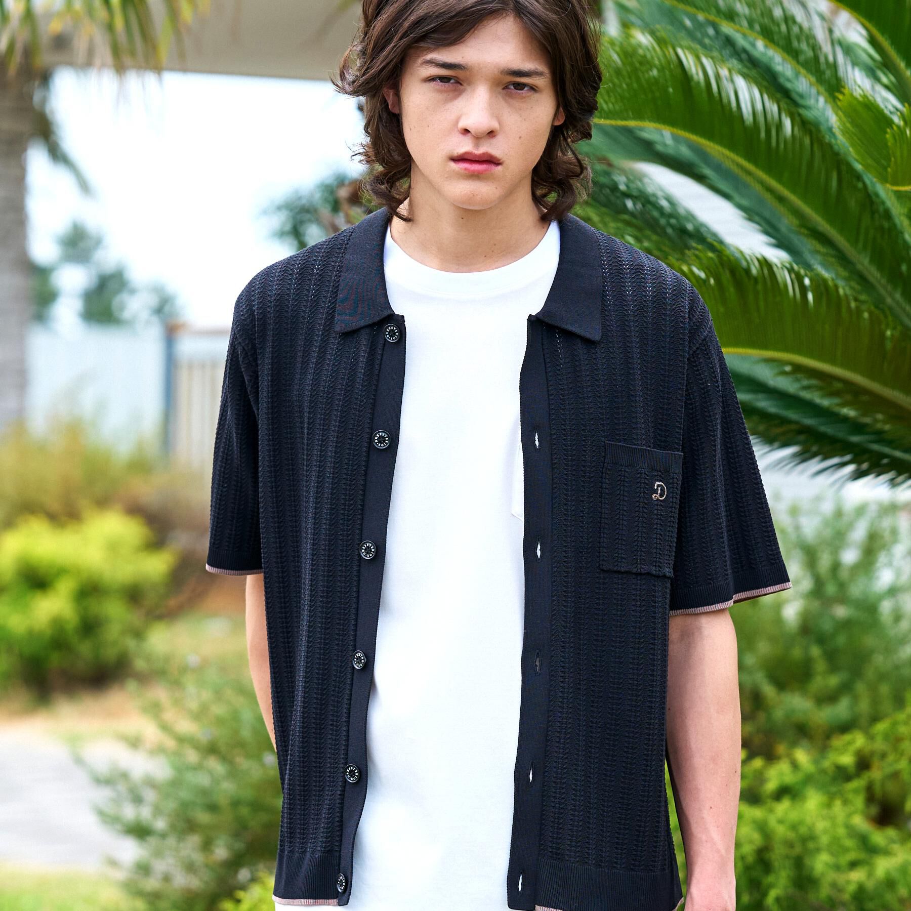 DRESSTERIOR「【Safari5月号掲載】ウォッシャブル キューバニットシャツ」|ニット・セーター|