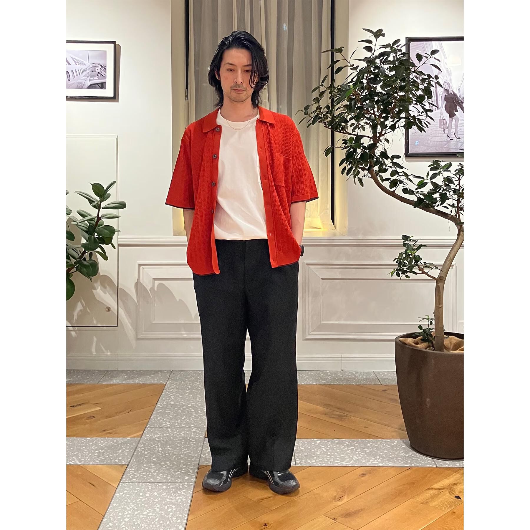 DRESSTERIOR「【Safari5月号掲載】ウォッシャブル キューバニットシャツ」|ニット・セーター|