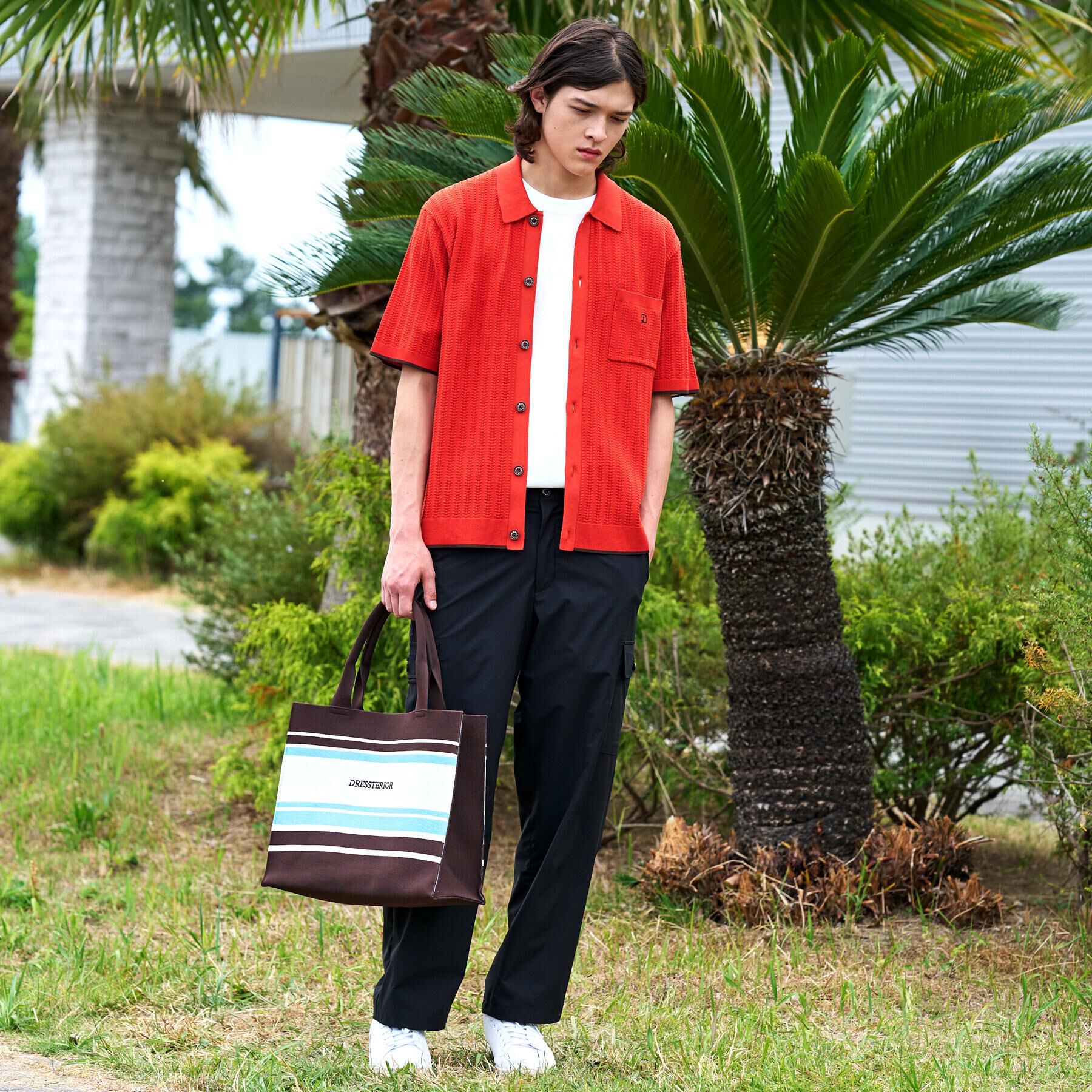 DRESSTERIOR「【Safari5月号掲載】ウォッシャブル キューバニットシャツ」|ニット・セーター|