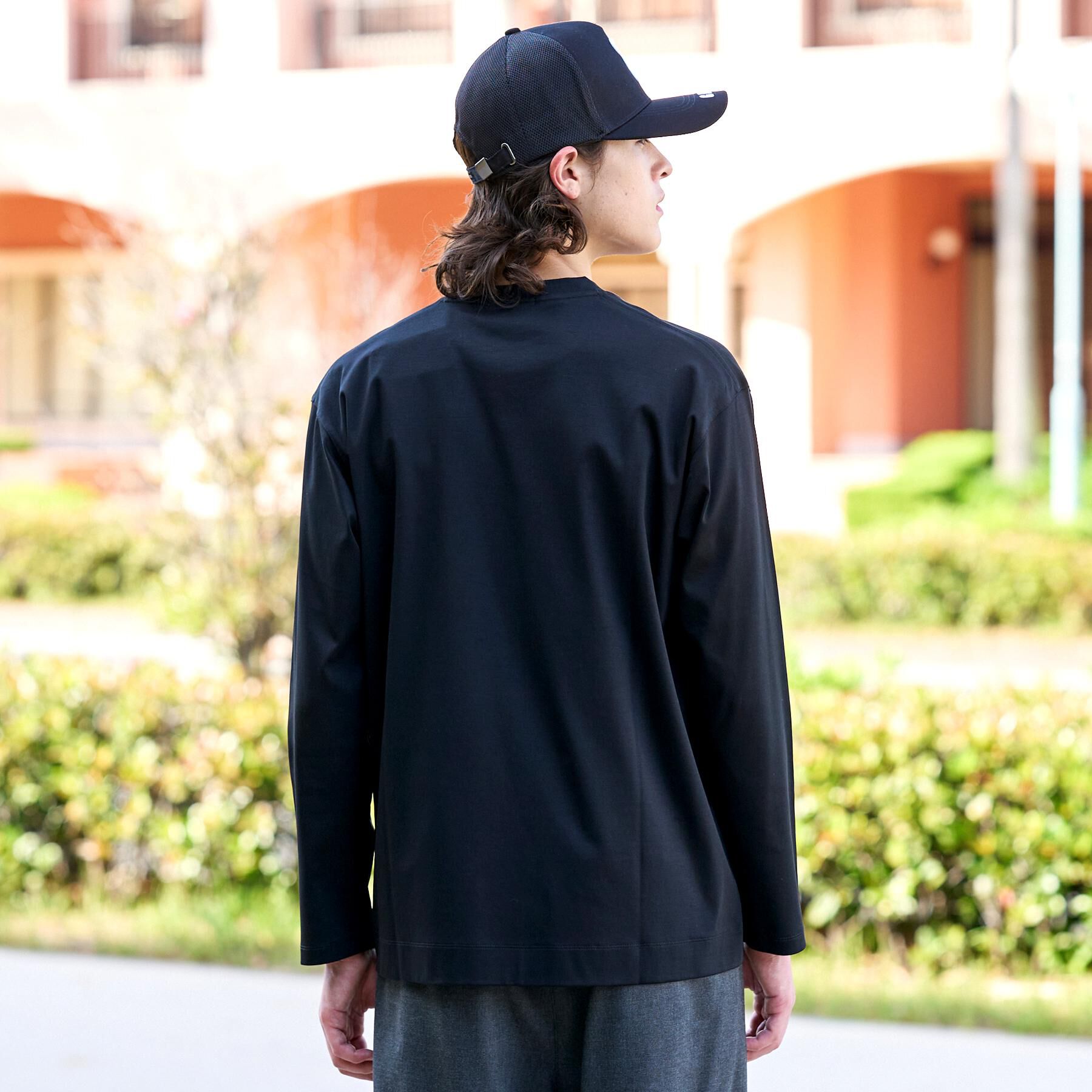 DRESSTERIOR「【接触冷感／抗菌防臭／消臭】ICE CLEAR COTTON クルーネックロンT」|Tシャツ・カットソー|