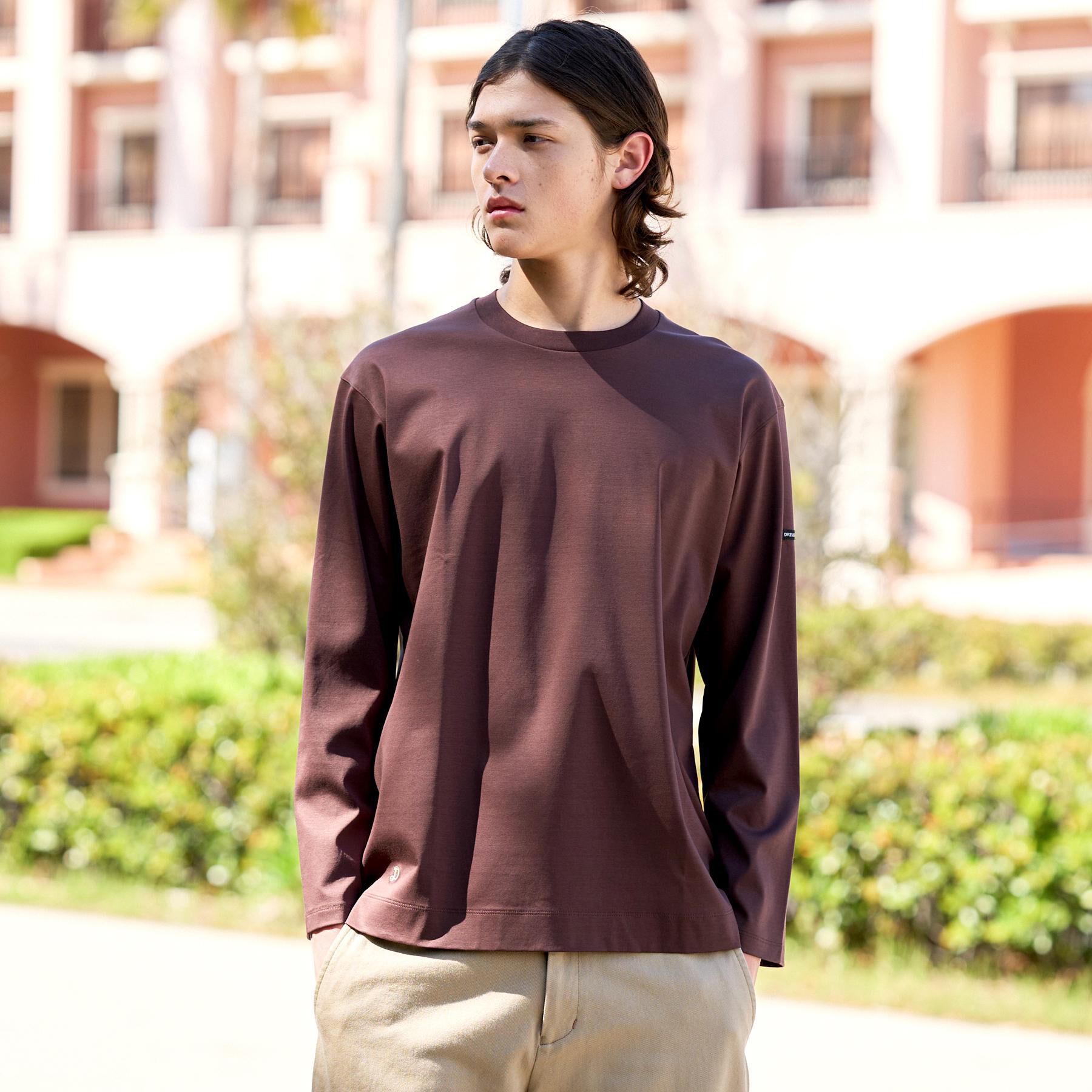 DRESSTERIOR「【接触冷感／抗菌防臭／消臭】ICE CLEAR COTTON クルーネックロンT」|Tシャツ・カットソー|