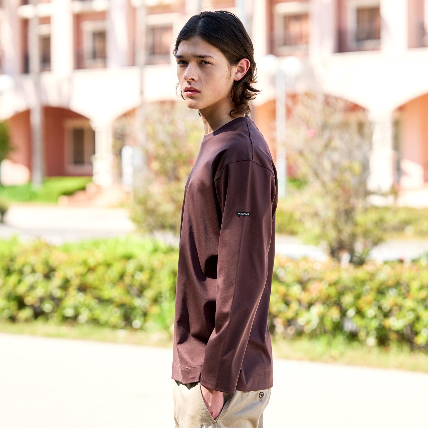 DRESSTERIOR「【接触冷感／抗菌防臭／消臭】ICE CLEAR COTTON クルーネックロンT」|Tシャツ・カットソー|