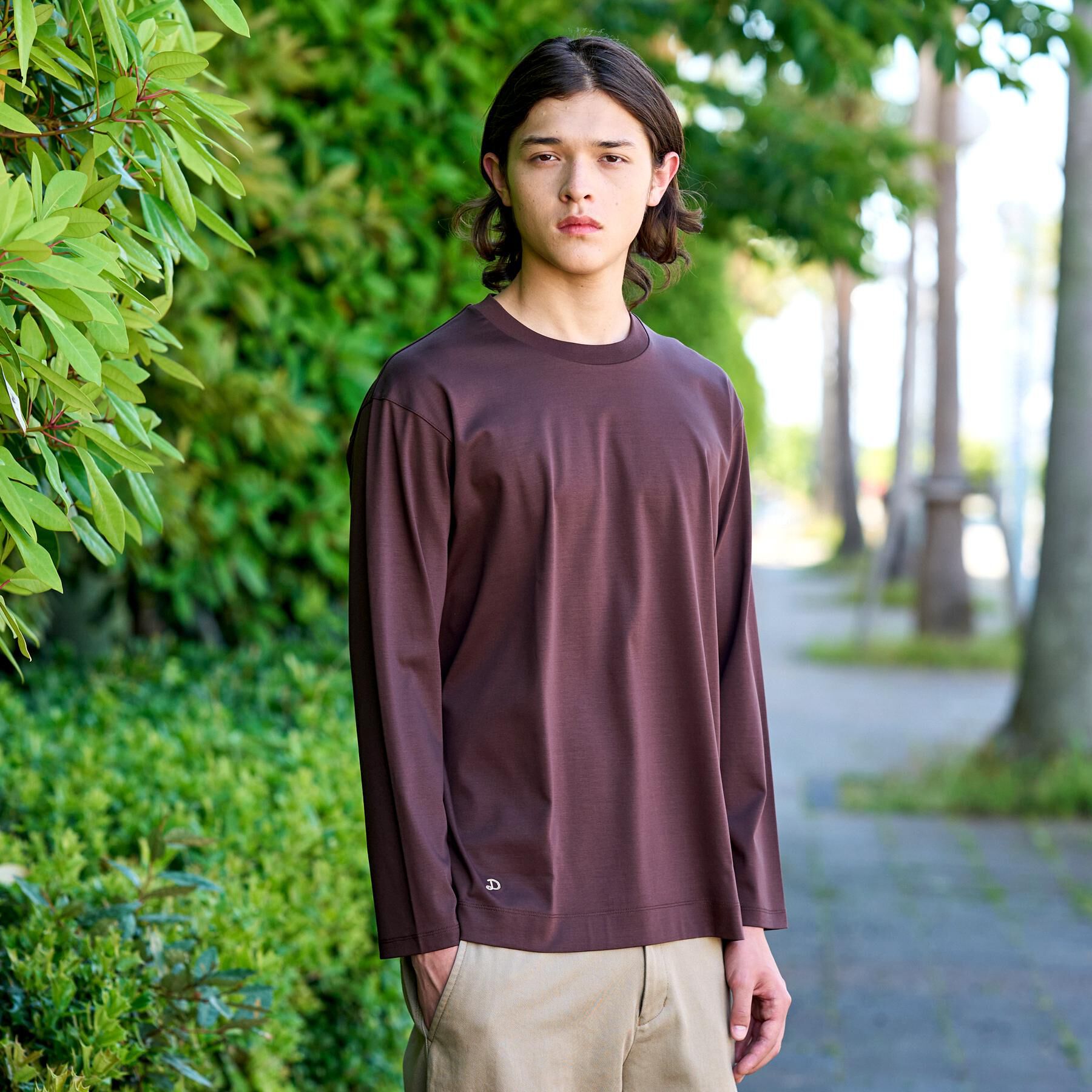 DRESSTERIOR「【接触冷感／抗菌防臭／消臭】ICE CLEAR COTTON クルーネックロンT」|Tシャツ・カットソー|