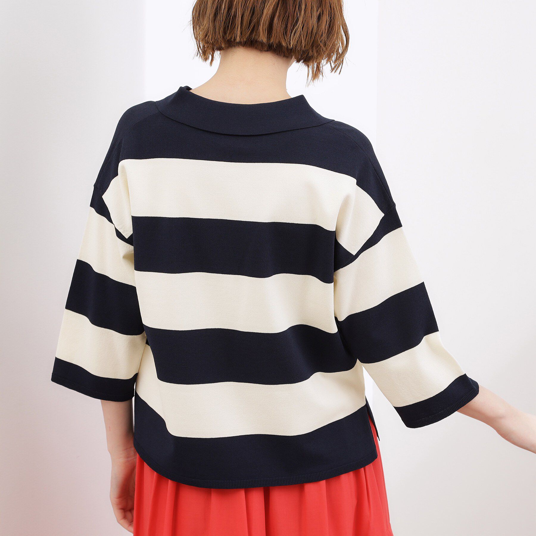 grove「【ひんやり＆UVカット】ラガークロップドプルオーバー」|ニット・セーター|
