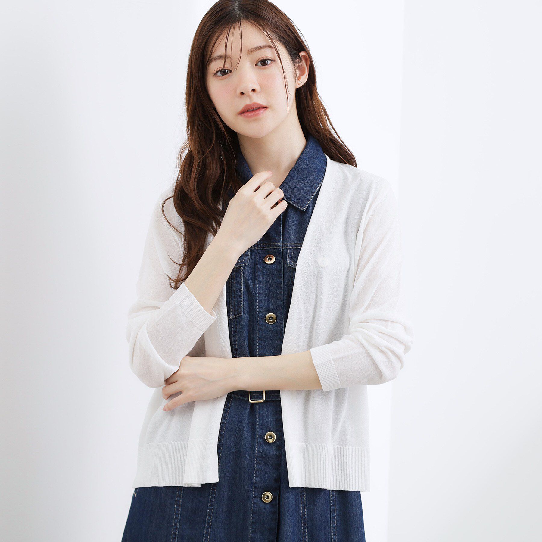 grove「高評価！【接触冷感／UVカットetc】ベーシックショートカーディガン」|カーディガン|