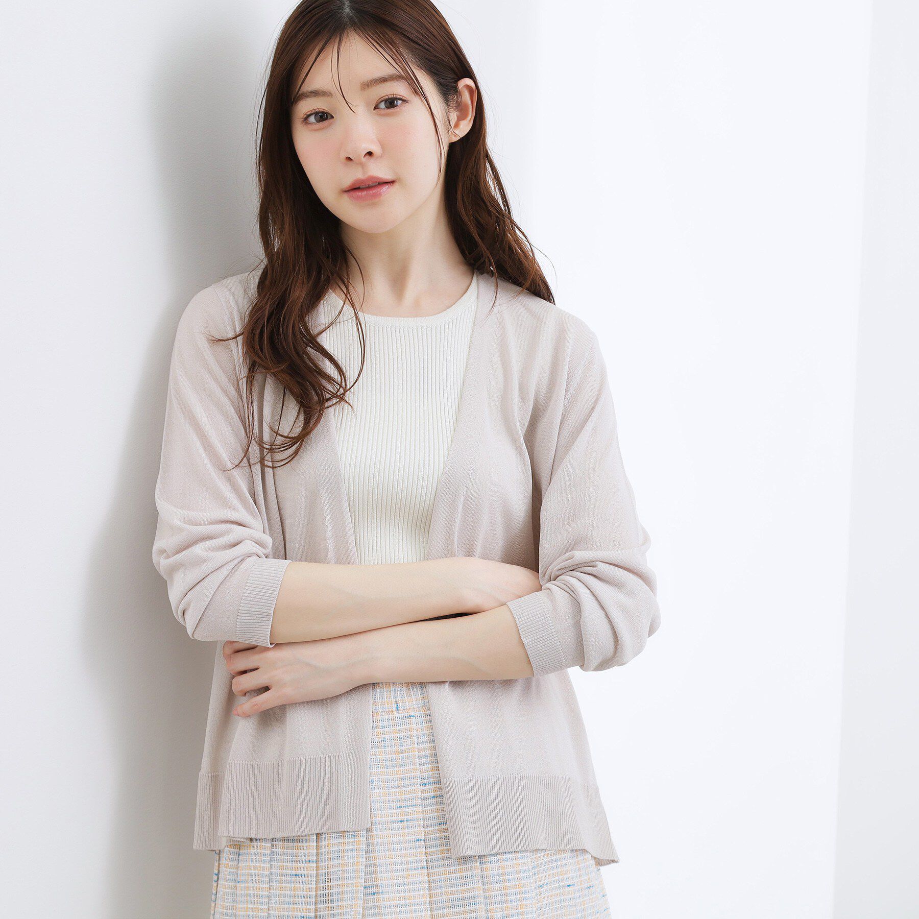 grove「高評価！【接触冷感／UVカットetc】ベーシックショートカーディガン」|カーディガン|