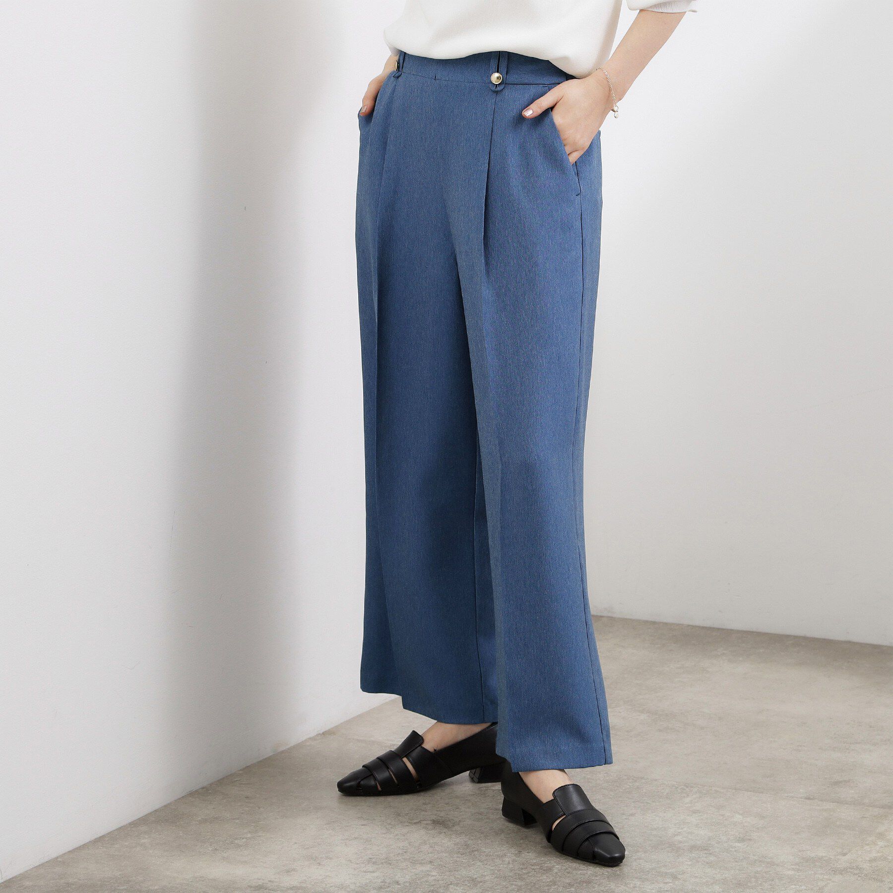 grove「【洗濯機OK】きちんと見えする、デニムライクワイドパンツ」|その他|