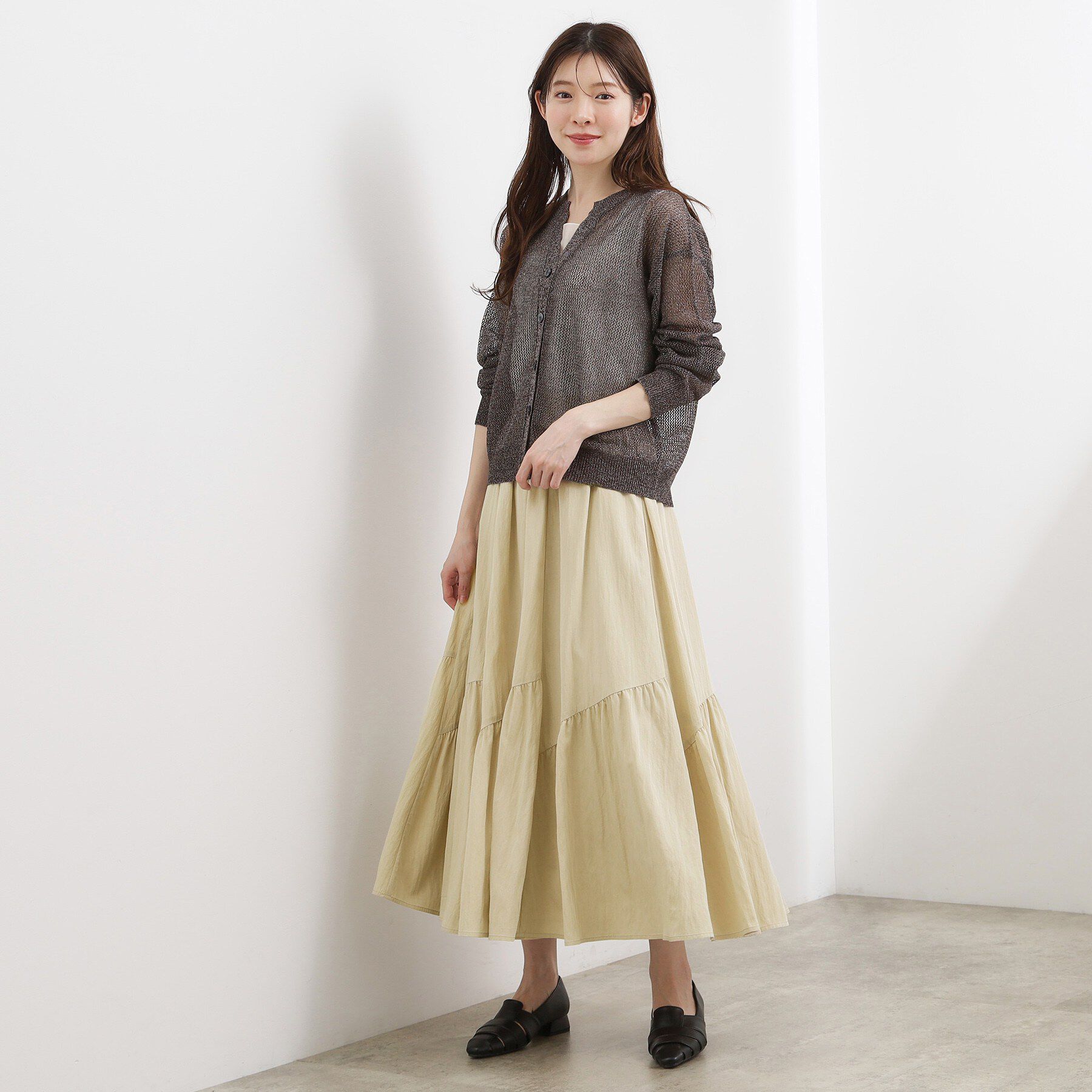 grove「人気急上昇！【貴島明日香さん着用】軽やかにゆれる、ティアードスカート」|スカート|