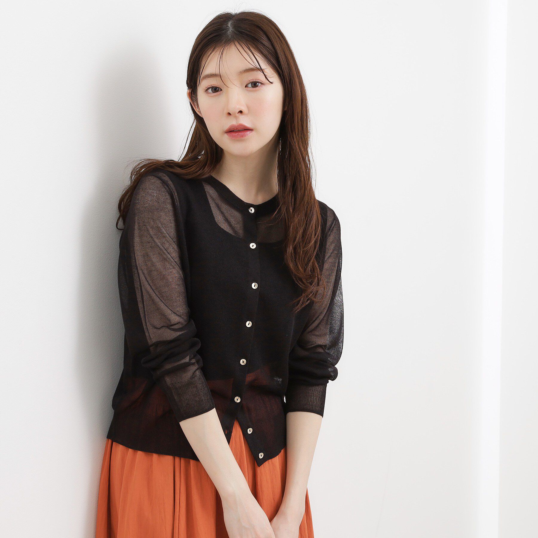 grove「高評価！【洗える/名品】大人の透け感、シアーカーディガン」|カーディガン|